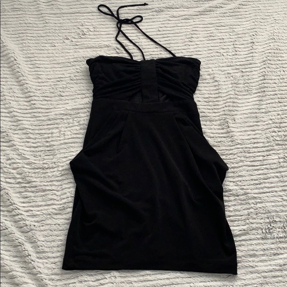 bcbg cocktail dress with cut outs in front